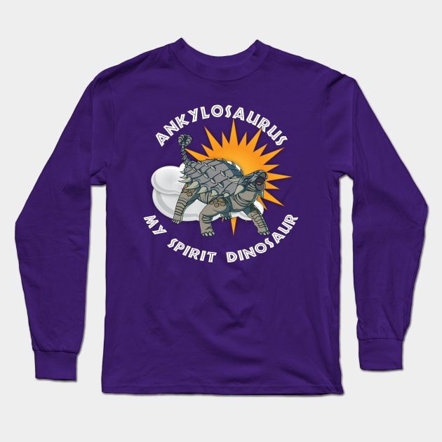 My Ankylosaurus Dinosaur Spirit Design Long Sleeve T-Shirt by Terra Fossil Merch